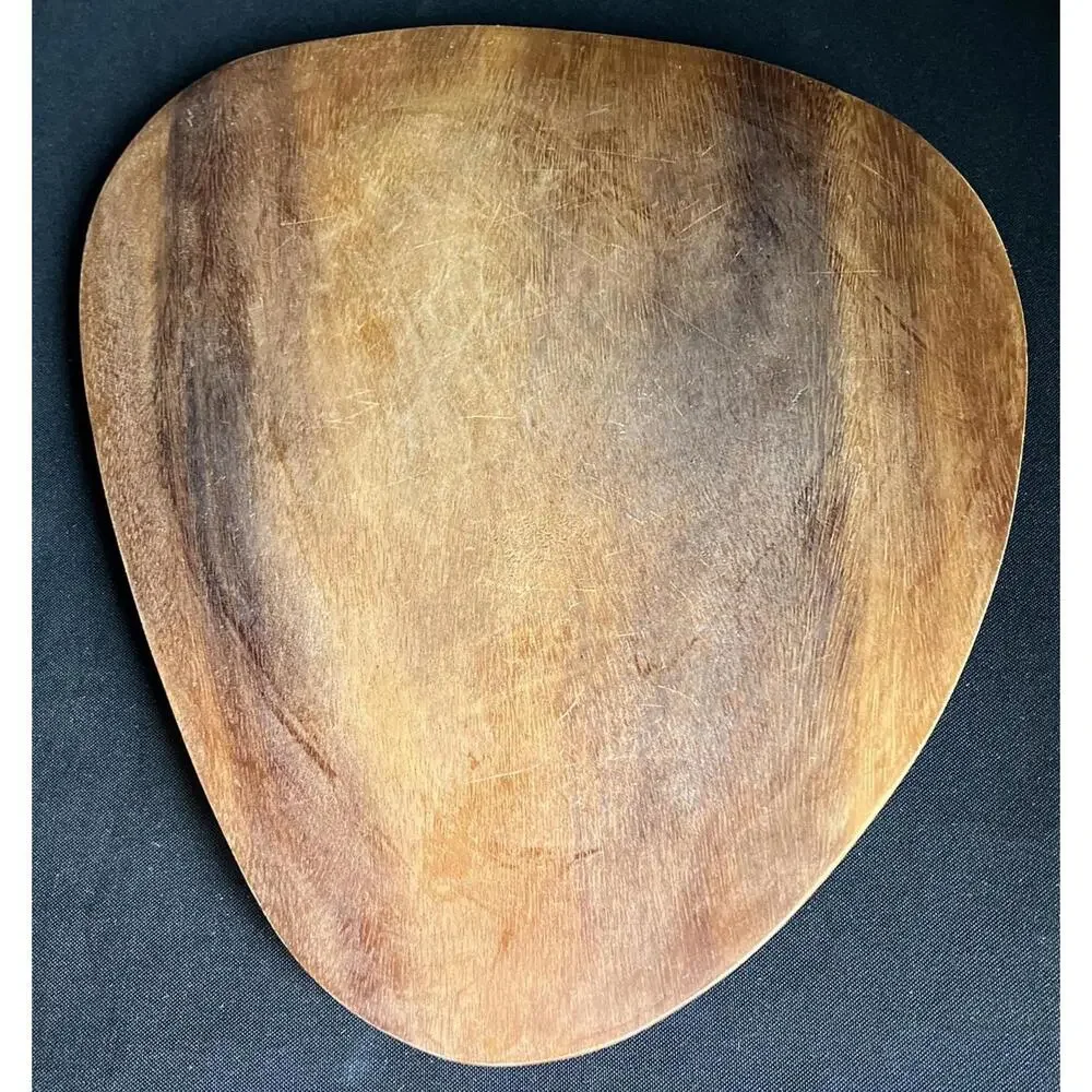 Made in Haiti Vintage“Mountain Maid” Teak Wood Wooden Cutting Board 12” x 11”